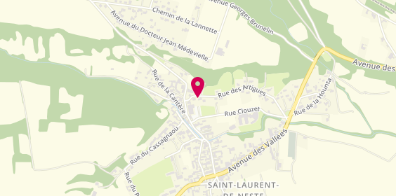 Plan de SIMA Construction, 8 Rue des Artigues, 65150 Saint-Laurent-de-Neste