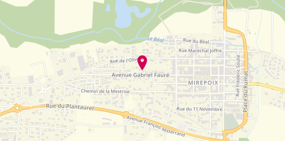 Plan de Aribaud Construction, 40 avenue Gabriel Fauré, 09500 Mirepoix