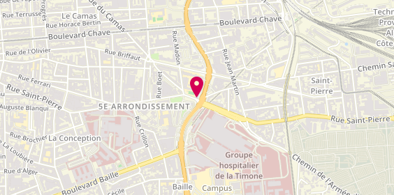 Plan de Les Trois Colonnes, 573 Rue Saint Pierre, 13005 Marseille