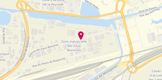 Plan de SARL Carmassi-Agussol, Zone Industrielle 
1032 avenue des Eaux Blanches, 34200 Sète