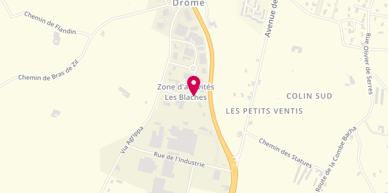Plan de AD Construction, Zone Industrielle Les Blaches 365 Rue Plasturgie, 26270 Loriol-sur-Drôme