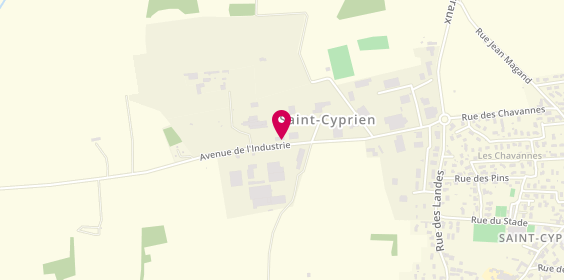 Plan de EMGF, avenue de l'Industrie, 42160 Saint-Cyprien