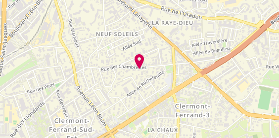 Plan de GDA Construction, 54 Rue des Chambrettes, 63000 Clermont-Ferrand
