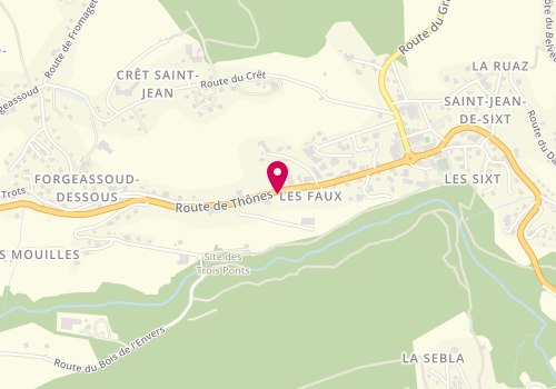 Plan de SAS Lathuile frères, 399 Route Thônes, 74450 Saint-Jean-de-Sixt