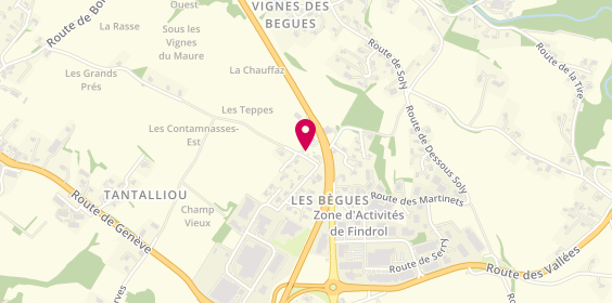 Plan de Augustin Vigny Maconnerie Platrerie, 748 Route des Bègues, 74250 Fillinges