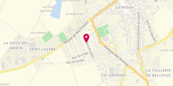 Plan de Jean Baptiste Viano S.A.S, Rue de Saint-Exupéry, 36110 Levroux
