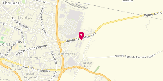 Plan de HUARD BUROT, maçon à Thouars, 62 Route de Puyraveau, 79100 Thouars