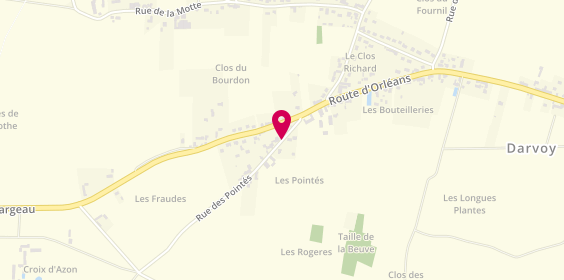 Plan de Chollet Reine-Claude, 4 Rue Pointes, 45150 Darvoy