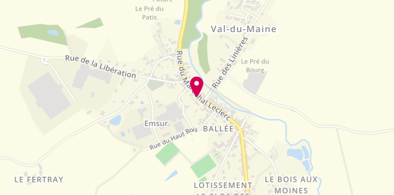 Plan de LEBON Etienne, 32 Rue Marechal Leclerc, 53340 Ballée