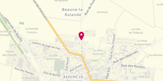 Plan de BOUGRÉAU, 14 Rue de Puiseaux, 45340 Beaune-la-Rolande