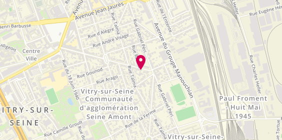 Plan de Mtp 94, 9 avenue Danielle Casanova, 94400 Vitry-sur-Seine