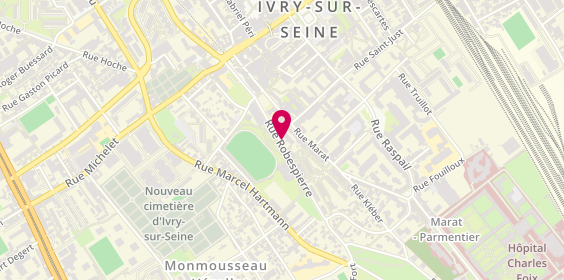 Plan de Mf Bat, 9 Rue Robespierre, 94200 Ivry-sur-Seine
