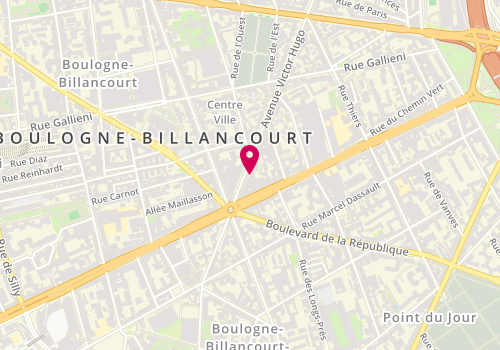 Plan de Stm, 117 Avenue Victor Hugo, 92100 Boulogne-Billancourt