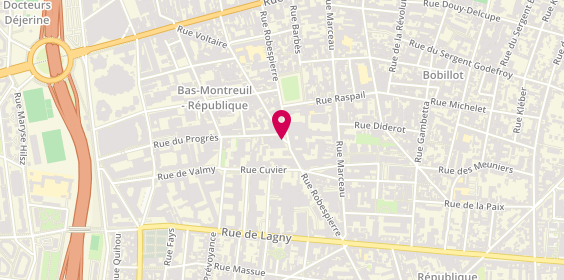 Plan de Latitude Batiment, 86 Rue Voltaire, 93100 Montreuil