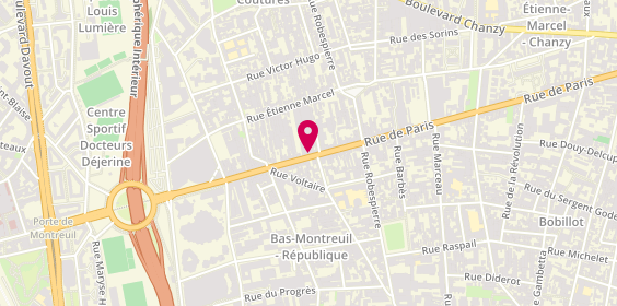 Plan de Auxiliis Fabrice, 216-218 Rue de Paris, 93100 Montreuil