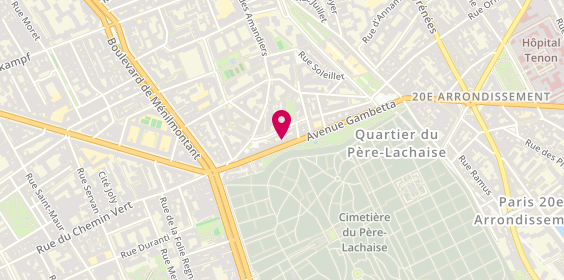 Plan de Noman Batiment, 17 Avenue Gambetta, 75020 Paris