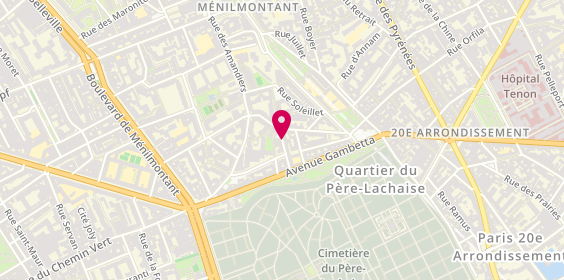 Plan de Mtk, 13 Rue des Muriers, 75020 Paris