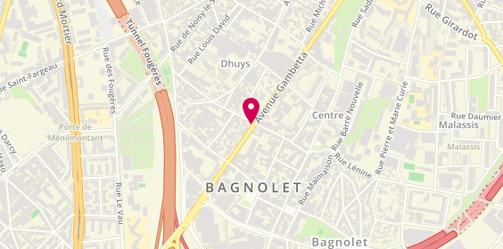 Plan de Baybat, 75 Avenue Gambetta, 93170 Bagnolet