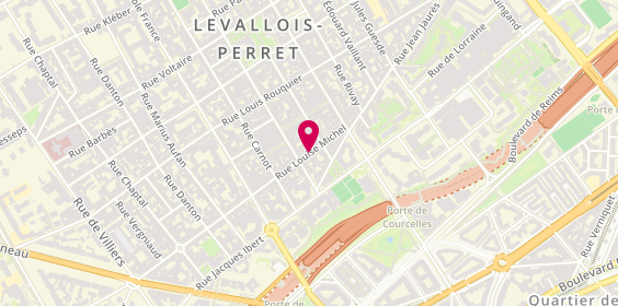 Plan de APS Rénovation, 58 Rue Louise Michel, 92300 Levallois-Perret