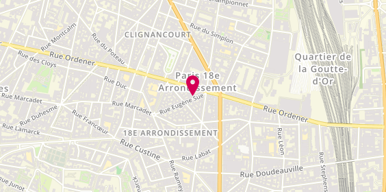 Plan de S B P Batiment, 25 Rue Eugène Sue, 75018 Paris