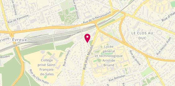 Plan de TURKMEN Maxime, 10 Rue Jean Moulin, 27000 Évreux