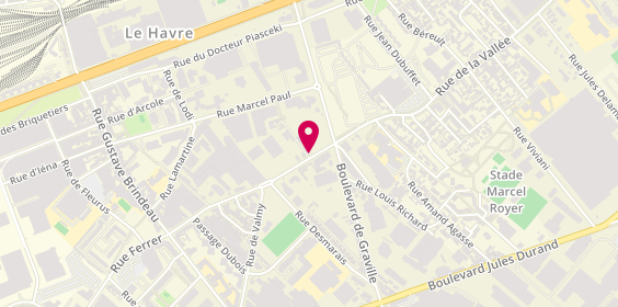 Plan de Le Havre Carrelage, 95 Rue Gustave Nicolle, 76620 Le Havre