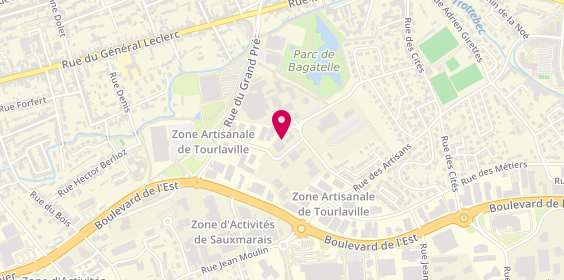 Plan de Eiffage Construction Cherbourg, 255 Rue des Entreprises, 50110 Tourlaville