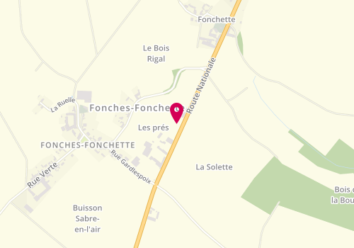 Plan de Hg Bat Services, 12 Rue Verte, 80700 Fonches-Fonchette