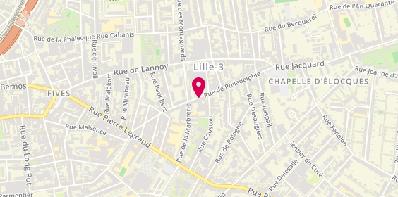 Plan de Esm Construction, 76 Rue de Philadelphie - Lille, 59800 Lille